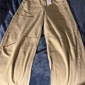 Beige Casual Pants
